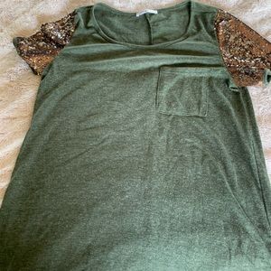 Coco main sequin sleeve shirt